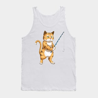 Cat Fisher Fishing rod Fishing Tank Top